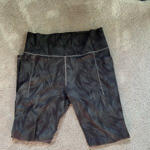 Athleta brown salutation 7:8 leggings